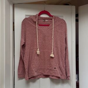 Roxy Hooded Pullover Sweatshirt in Dusty Rose